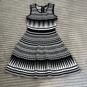 Ted Baker dress.  Black and White pattern
